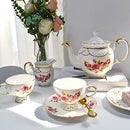 ACMLIFE Bone China Tea Set 21-Piece Tea Cups Tea Cups & Saucers Pink B09VGLHNCH - Brand New