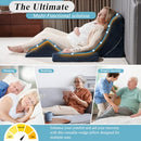 QIRROBONI 4PCS Orthopedic Bed Wedge Pillow Set Adjustable - Full Navy - Like New