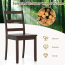 COSTWAY Set of 2 Wooden Dining Chairs Mid-Century Retro Home - Brown - Like New