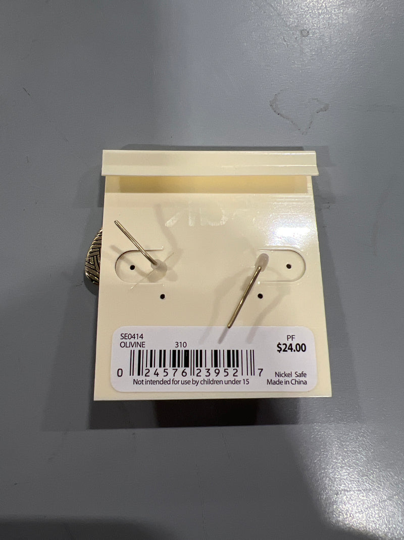 THE SAK OLIVINE EARRINGS - GOLD/GREEN - Brand New