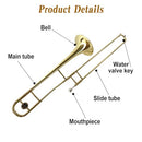 MODOUSTRING BB TENOR SLIDE TROMBONE B FLAT BRASS TROMBONE GOLD - Scratch & Dent