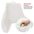 CLARA CLARK READING PILLOW SHREDDED MEMORY FOAM SITTING BED COUCH - WHITE - Brand New