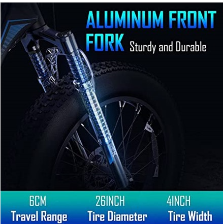 AVANTREK Electric Bike 26"x4" Adults 1.5X Faster Charge 500W Brushless Motor - Like New
