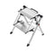 HAILO MINI STEEL STEP STOOL TWO LARGE ANTI-SLIP STEPS - SILVER - Like New