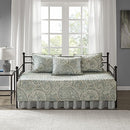 Comfort Spaces Daybed Cover 5 Piece Kashmir Blue/Grey 75"x39" B079NRK597 - Brand New
