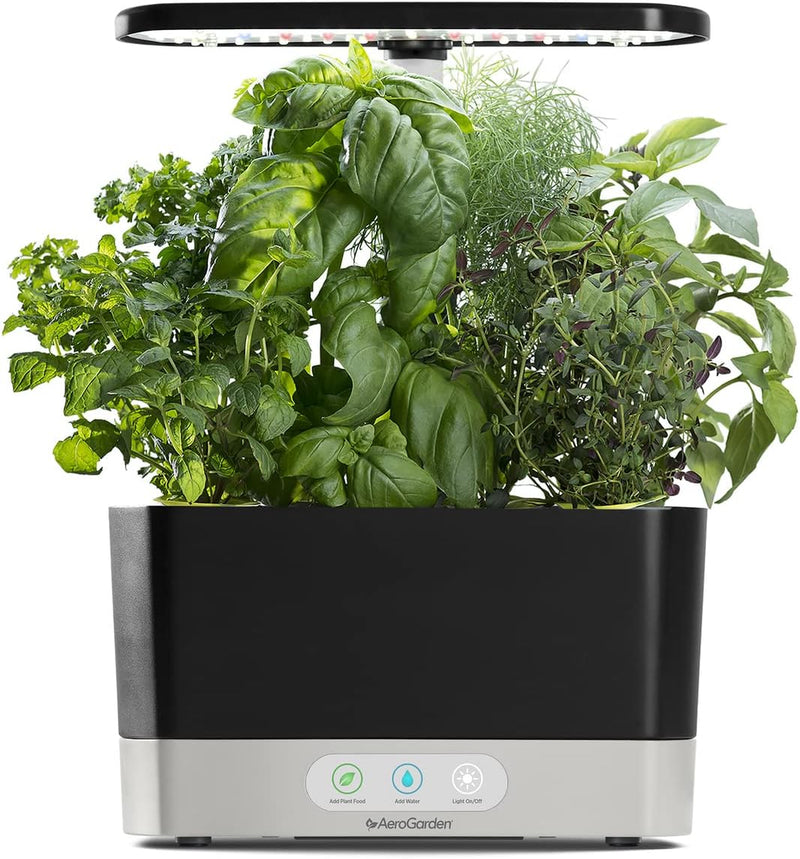 AeroGarden Harvest with Gourmet Herb Seed Pod Kit - BLACK - Scratch & Dent