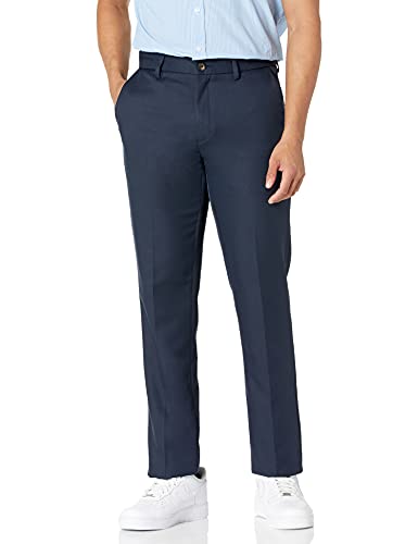 AMAZON ESSENTIALS SLIM-FIT FLAT-FRONT DRESS PANT MEN 40X32 NAVY - Brand New