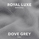 SUNBEAM ROYAL LUXE MICROPLUSH HEATED BLANKET 12 HEAT 90X84 32810117 - DOVE GRAY - Like New