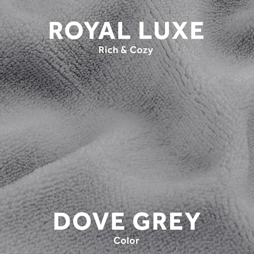 SUNBEAM ROYAL LUXE MICROPLUSH HEATED BLANKET 12 HEAT 90X84 32810117 - DOVE GRAY - Like New