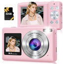 SMARTKLIK 56MP 2.7K DUAL-SCREEN SELFIE CAMERA 16X ZOOM DC251 - PINK - Like New
