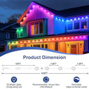 BRIGHTEVER PERMANENT OUTDOOR LIGHTS, 105FT SMART RGBIC, 50 LED, IP65 - WHITE - Like New