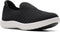 CLARKS WOMEN'S ADELLA STEP SNEAKER - SIZE: WOMEN 8.5 WIDE - BLACK (Black Knit) - Like New