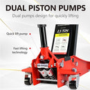 TONEIDER 2.5 TON LOW PROFILE FLOOR JACK (2.5T Dual Pump 3.5"-19.5"(Red)) - Like New