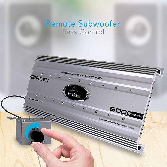 Premium Lanzar Car Audio Amplifier Car Stereo 6,000 Watt 4-Channel - VIBE452N.5 - Like New