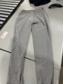 KENDALL KYLIE PANTS, BLACK AND WHITE PLAID - SIZE: WOMEN M - BLACK/WHITE - Brand New