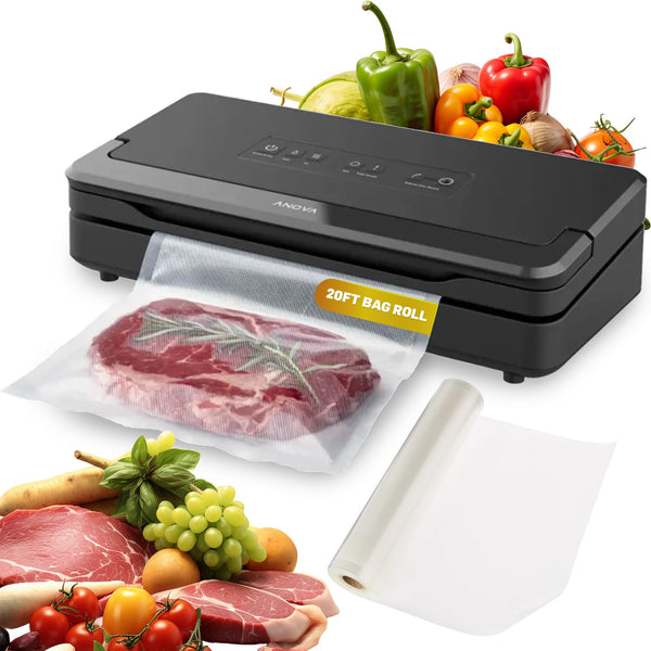 ANOVA CULINARY PRECISION VACUUM SEALER PRO, LARGE BAG ROLL (19FT) - BLACK - Like New