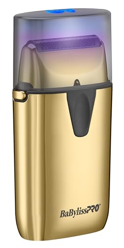 BABYLISSPRO UVFOIL UV-DISINFECTING METAL SINGLE-FOIL SHAVERS - GOLD - Like New