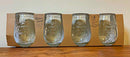 Home Essentials Retroware Ice Cold Stemless Glass Set of 4, 21-Ounce CLAR - Brand New