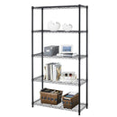 Ktaxon 5-Tier Wire Shelving Storage Shelf Pantry Closet G666-G510001511 - Black Like New