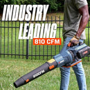 SENIX X6 60 VOLT MAX* HANDHELD CORDLESS LEAF BLOWER UP TO 810 CFM/170 MPH - BLUE - Like New