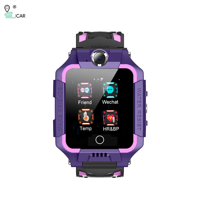 ICARGPS 4G Smart GPS Positioning Video Call 360° Rotation Kids Watch  - PURPLE Like New