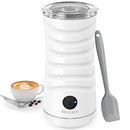 SECURA AUTOMATIC MILK FROTHER/STEAMER WITH SPATULA BRUSH CLEANING, WHITE - Like New