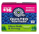 Valpa Quilted Northern Ultra Soft Strong 2-Ply 244 sheets/roll 32 rolls NEW - Brand New