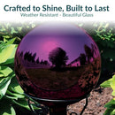 Sunnydaze 10" Handblown Glass Gazing Ball Reflective Outdoor Garden Globe - Like New