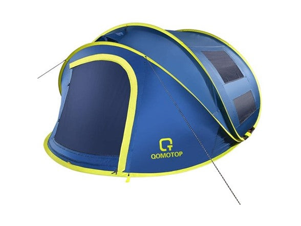 QOMOTOP 4-PERSON CAMPING TENT - BLUE - Like New
