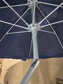 ASTELLA 7.5-FOOT ALUMINUM MARKET PATIO UMBRELLA - NAVY BLUE/VALANCE - Like New