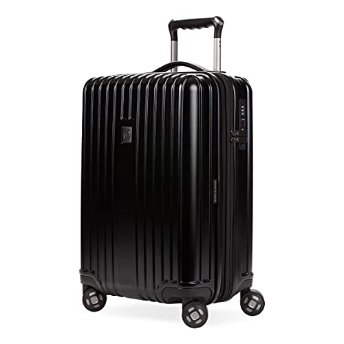 SWISSGEAR 7910 HARDSIDE EXPANDABLE LUGGAGE SPINNER WHEELS TSA LOCK 20" - BLACK - Brand New