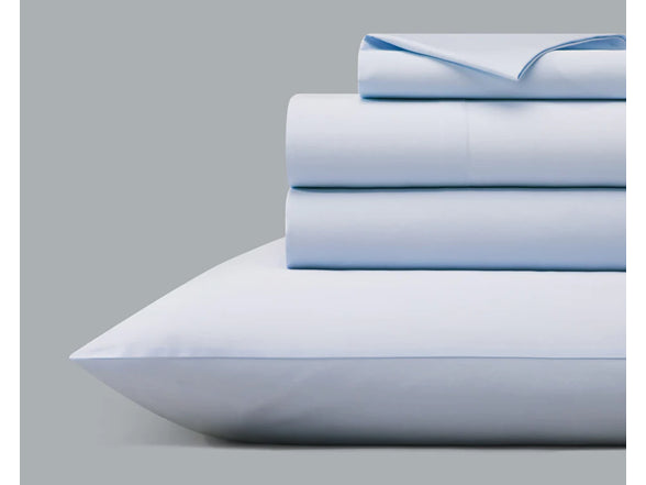 ORIGANAMI THE SUMPTUOUSLY SOFT 330 SATEEN SHEET SET - SIZE KING - BLUE (SKY) - Like New