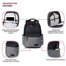 SWISSGEAR 2789 LAPTOP BACKPACK 17.75 INCH - GRAY/BLACK - Brand New