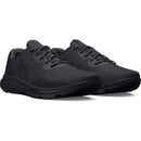 UNDER ARMOUR MEN'S CHARGED PURSUIT 3 RUNNING SHOE - MEN 12 - BLACK/BLACK - Like New