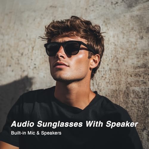 ENZEMIT Smart Bluetooth Audio Sunglasses Speaker Relax Capable GS01 - Black - Like New