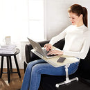 Amazon Basics Portable Foldable Adjustable Laptop Stand Tray Table Lap - Cream - Like New
