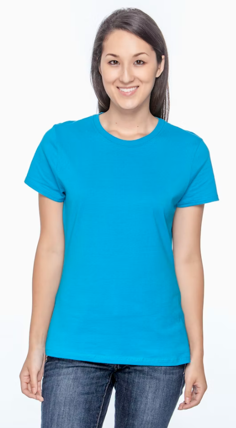 SL04 Hanes Ladies' Perfect-T T-Shirt Teal 3XL Like New