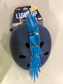 KRASH YOUTH SKULL MAZE BLUE LED BIKE HELMET - BLUE - Like New