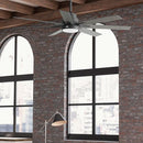 HUNTER FAN 60" CEILING FAN, LIGHT REMOTE, MODERN LIVING ROOM - MATTE BLACK - Like New