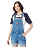 B09PL6T878 Tommy Hilfiger Womens Demin Chesapeake Wash Shortalls 8 US - Brand New