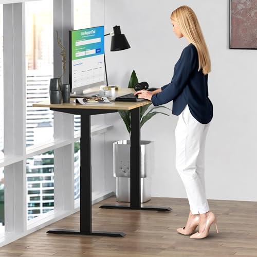 UNCAGED ERGONOMICS Rise Up Standing Desk Legs Dual Motor Frame RUBBER - BLACK - Like New