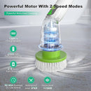 Afoddon Electric Spin Scrubber Cordless Power Scrub Brush - Green/White - Like New
