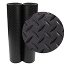 Rubber-Cal Diamond-Plate Rubber Flooring Roll 3 mm x 4 ft x 3 ft Roll - Black - Brand New