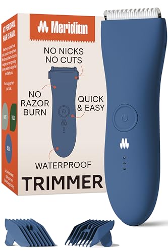 MERIDIAN BODY HAIR TRIMMER FOR MEN, PUBIC HAIR TRIMMER BALLS, BODY SHAVER - Brand New