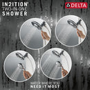 Delta Faucet Shower Head 2-in-1 Shower Head with Handheld Spray - Chrome Like New