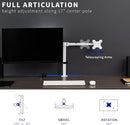 VIVO Dual LCD LED 21 to 32 inch Monitor Desk Mount Heavy Duty White STAND-V002EW - Like New
