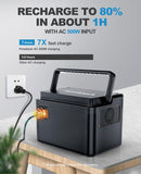 Powdeom 700W Portable Power Station AC Outlet 614Wh LiFePO4 EN700Q - Black - Like New