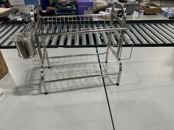 GENERIC METAL KITCHEN STORAGE RACK - SILVER - Like New