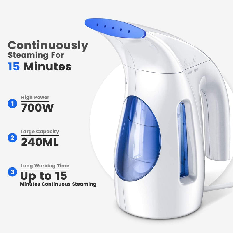 Hilife Steamer for Clothes 240ml 700W, ONLY FOR 120V - Blue Like New