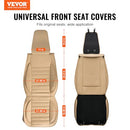 VEVOR SCU055FG SEAT COVERS, UNIVERSAL CAR SEAT COVERS FRONT SEATS - BEIGE - Like New